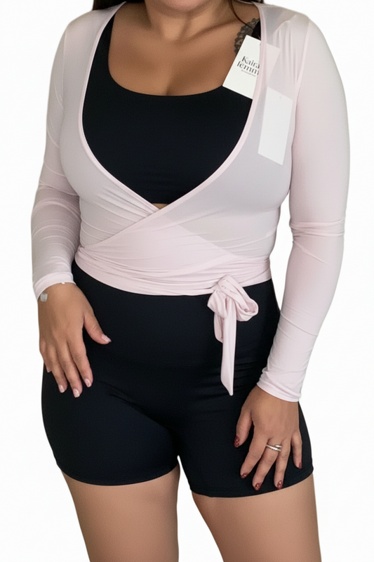 Lily Cover Up (Wrap Around) in Light Pink