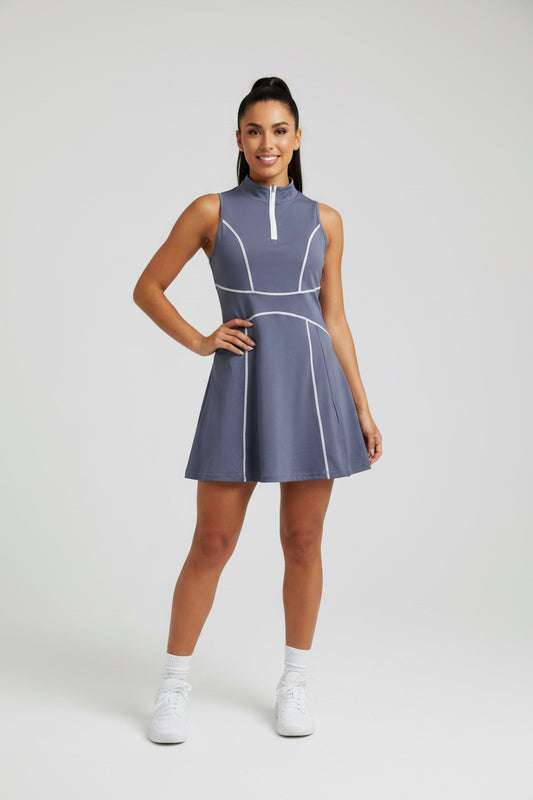 Alanis Skort Dress- Eggplant Purple