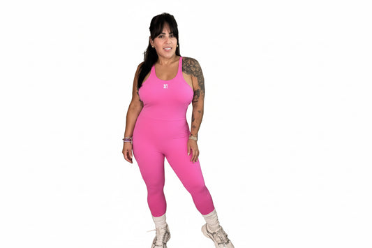 Mayra Bodysuit (3/4 leg) in Pink