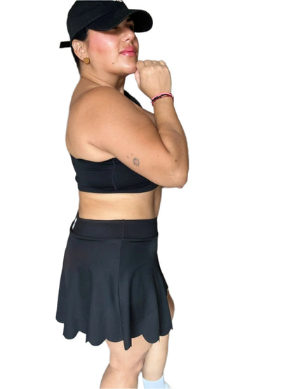 Wave Skirt in  Black
