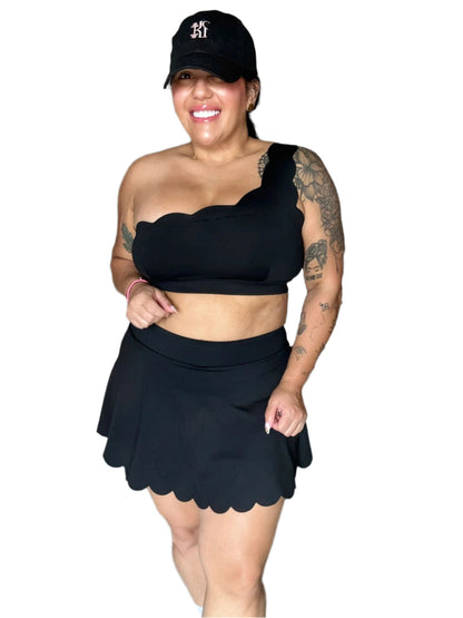 Wave Skirt in  Black